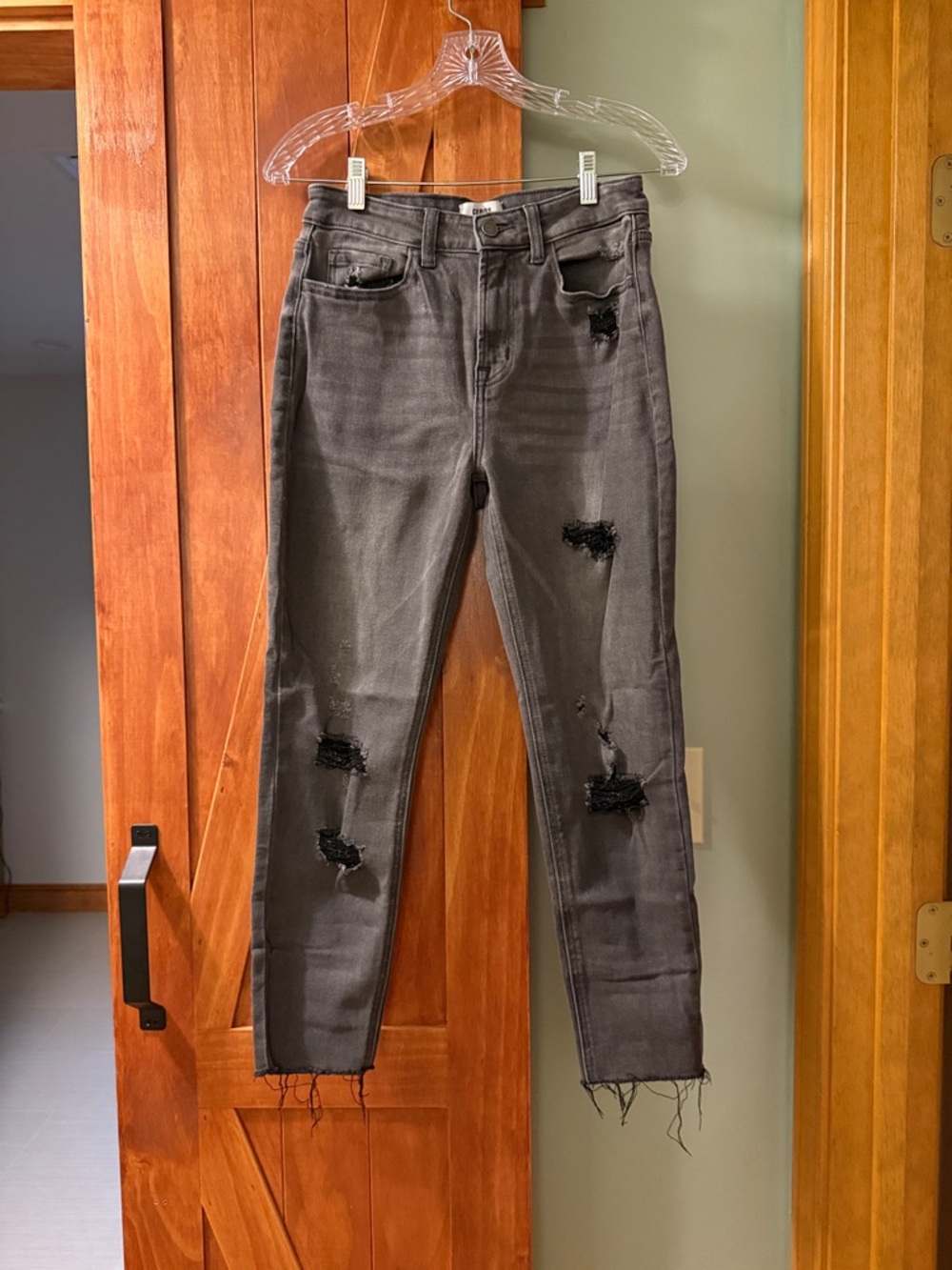 Women’s Skinny Distressed Black Jeans